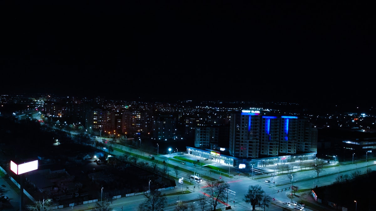 Aerial view for real estate and urban planning